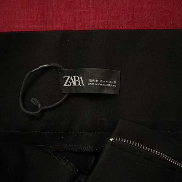 NWOT Zara Sz M High-waisted Leggings with Elastic Waistband. - Picture 7 of 11
